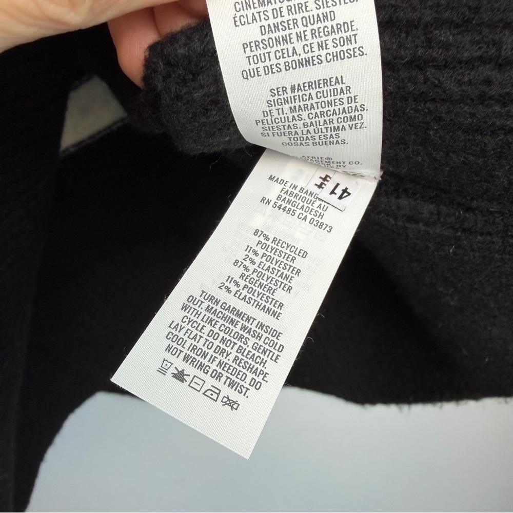 Aerie Women XS Striped Cozy Lightweight Oversized Unreal V Neck Sweater NWT - Picture 8 of 11